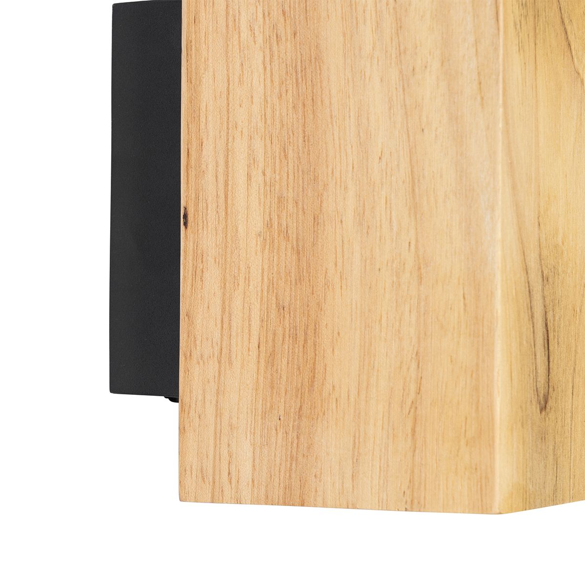 Landelijke wandlamp hout vierkant 2-lichts - Sandy