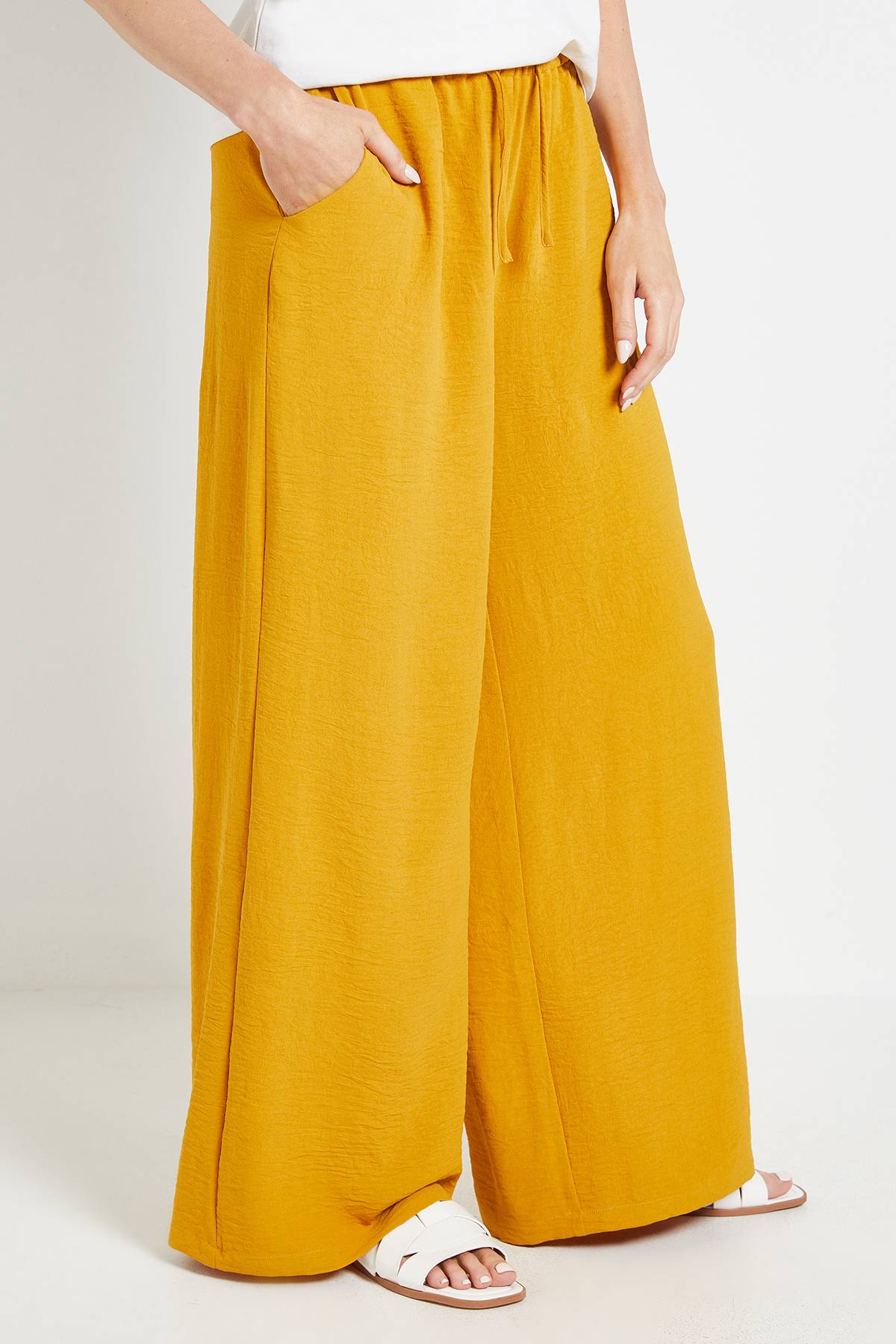 Wallis Pantalon Tissé À Cordon Avec Ceinture Élastique