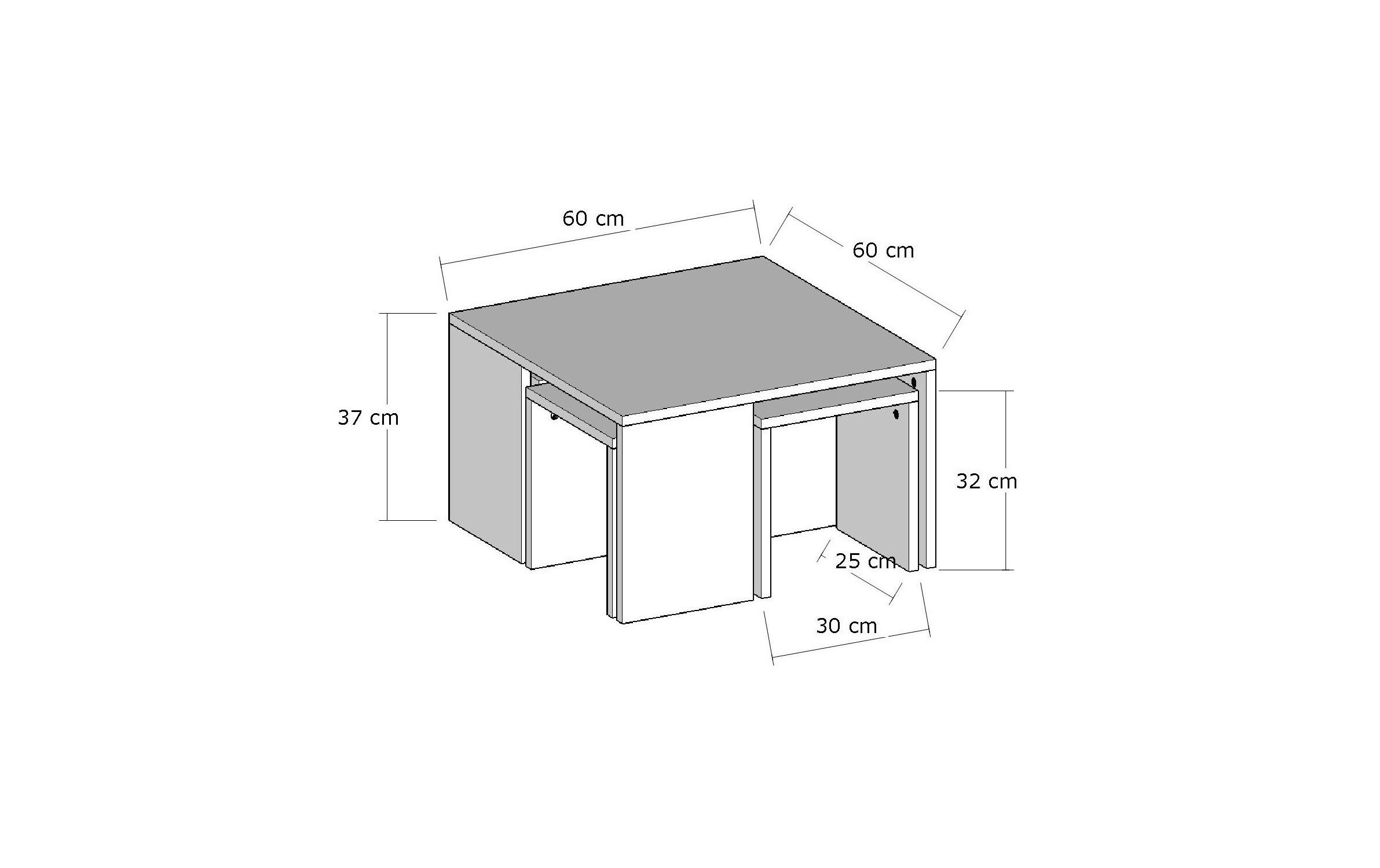 Couchtisch Ortanca 5-er Set, NatureCouchtisch