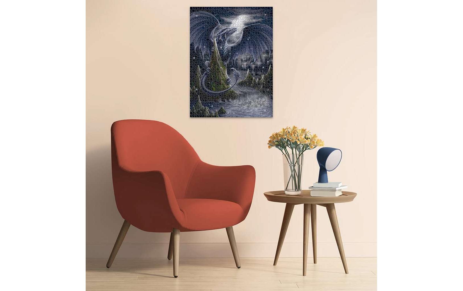 Puzzle Der Schwarzblaue DracheKlassisches Puzzle
