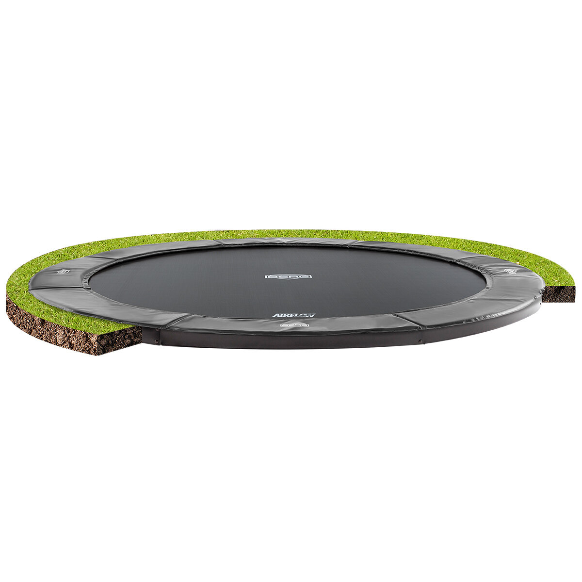 Bergtoys Berg Elite Trampolin FlatGround Grau