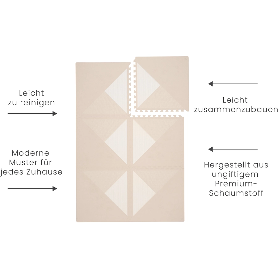 toddlekind Prettier Puzzle Spielmatte Kyte Mocha 120 x 180 cm