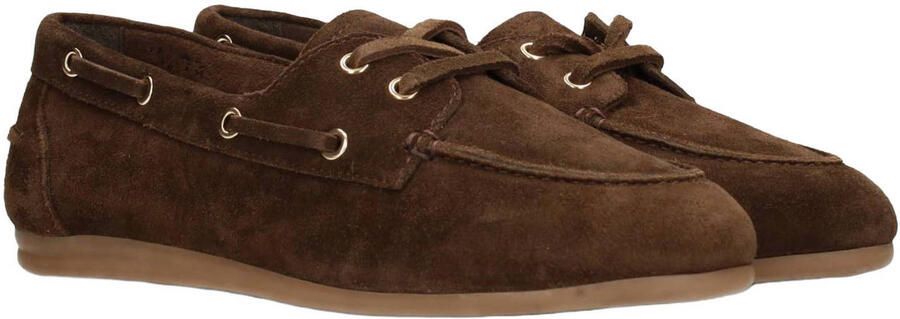 PS Poelman Mira suède bootschoenen donkerbruin