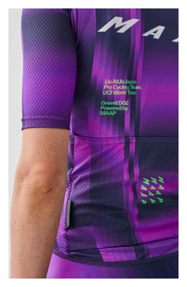Maillot Manches Courtes GreenEdge/Jayco AlUla Maap Femme Pro Air Violet