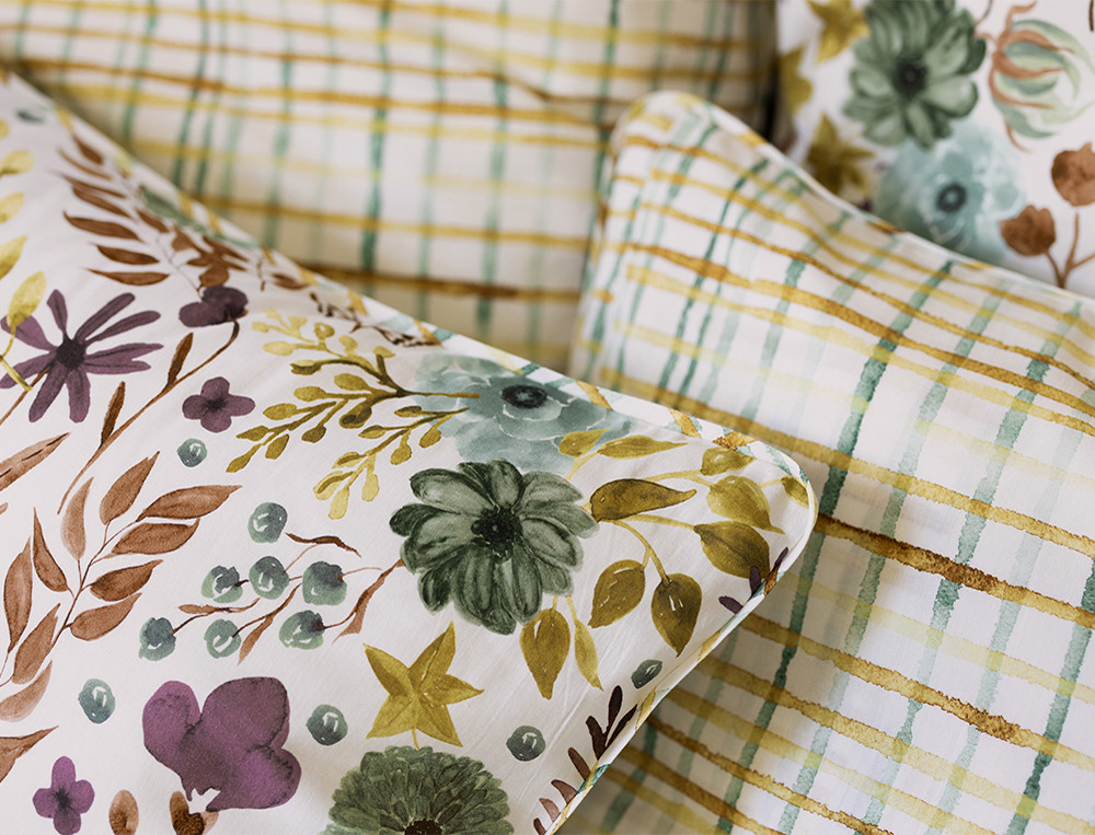 Taie d'oreiller fermeture zip-Fleurs d'anis