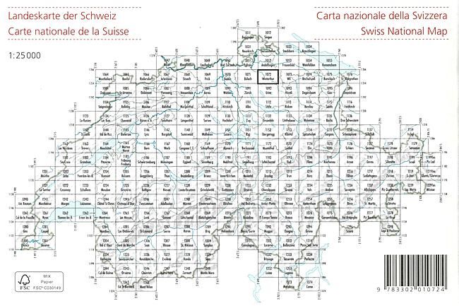 BUNDESAMT - 1072 WINTERTHUR ECHELLE 1 25 000