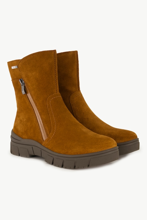 Caprice Leder-Boots, Veloursleder, Zipper, Komfortweite