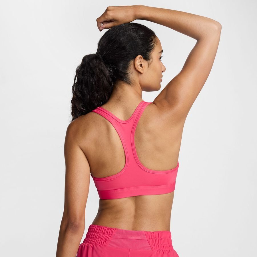 Nike Brassière Swoosh Light Support - Rose/Blanc Femme