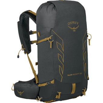 Osprey Talon Velocity 30 Rucksack Dark Charcoal / Tumbleweed Yellow Herren