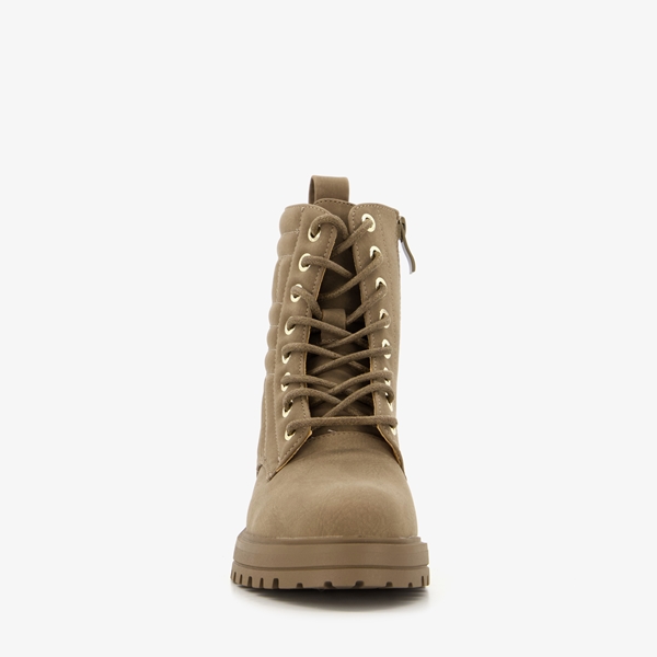Blue Box meisjes veterboots taupe