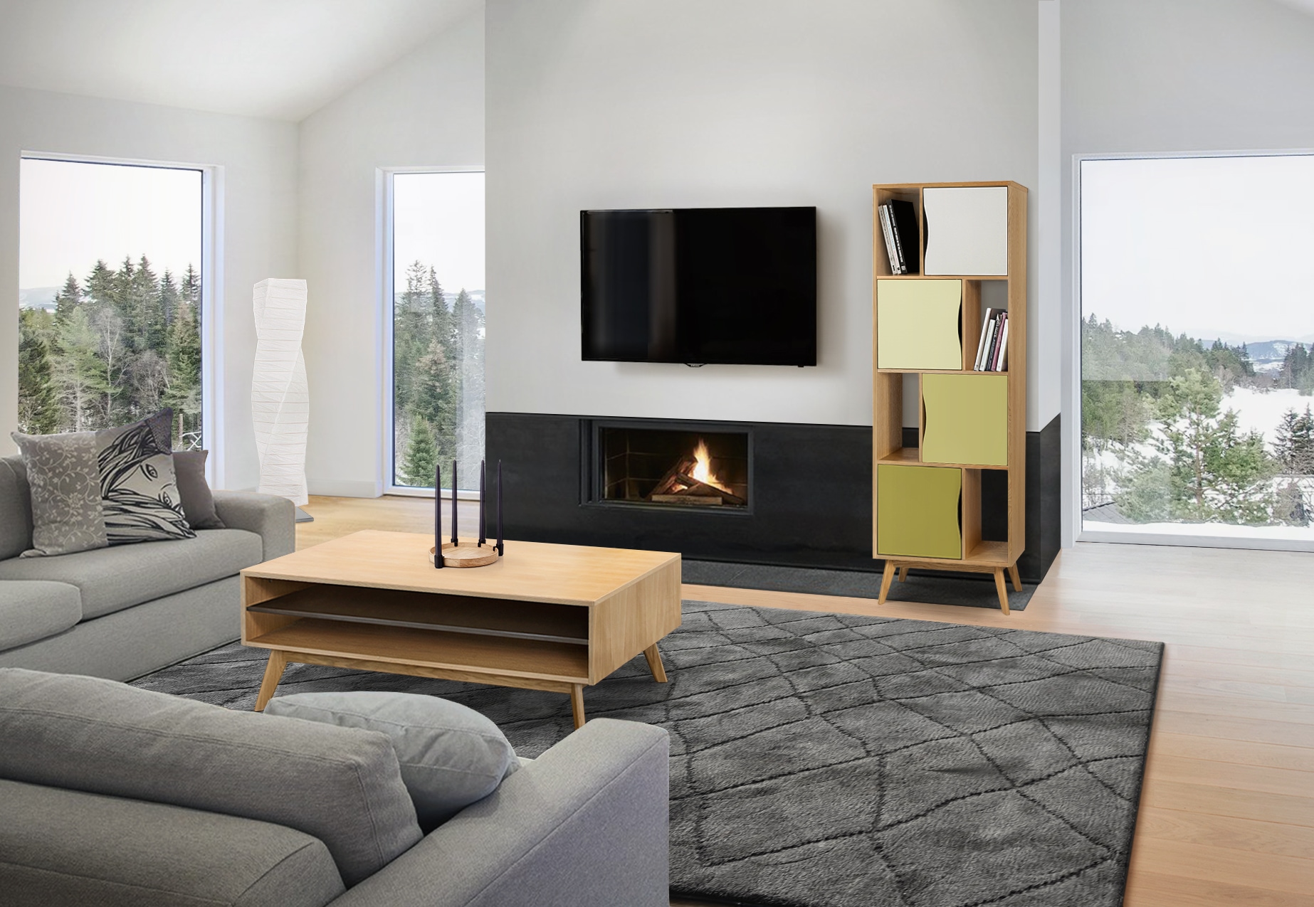 Woodman Bücherregal »Avon« Holzfurnier aus Eiche, FSC®-zertifiziert
