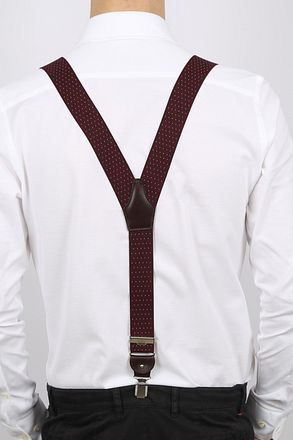 Profuomo Luxe Bretel Bordeaux-Wit PP1L00003C kopen
