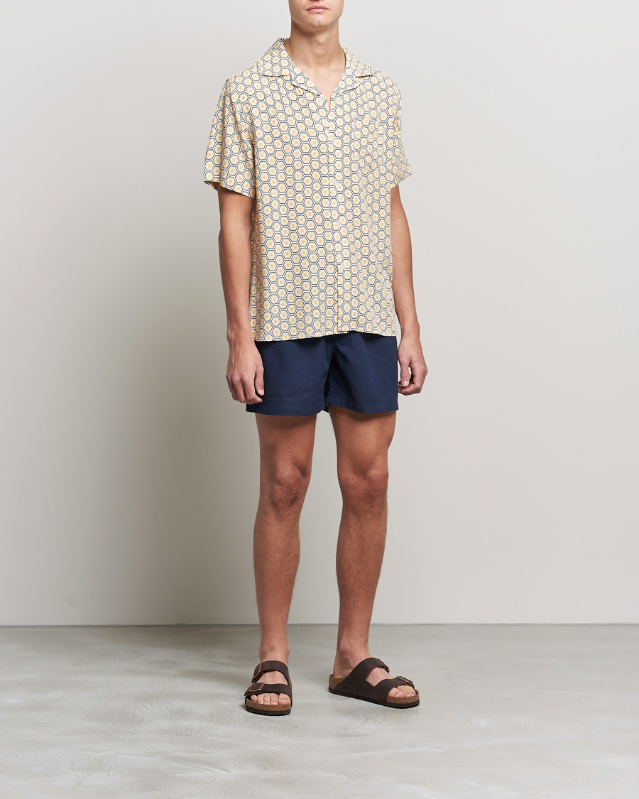 OAS Linen Shorts Navy