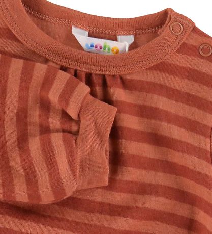 Joha Kleid - Wolle - Orange/Roter Streifen