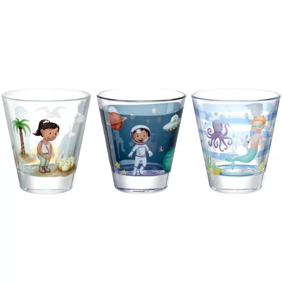 Leonardo Kindergläser sortiert Bambini Avventura 215 ml & 300 ml 12er Set bunt