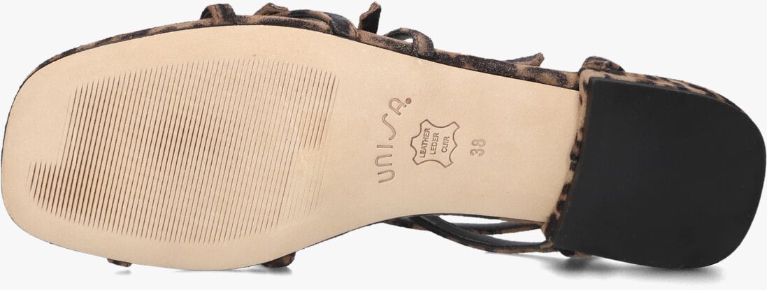 bruine unisa platte sandalen chisun