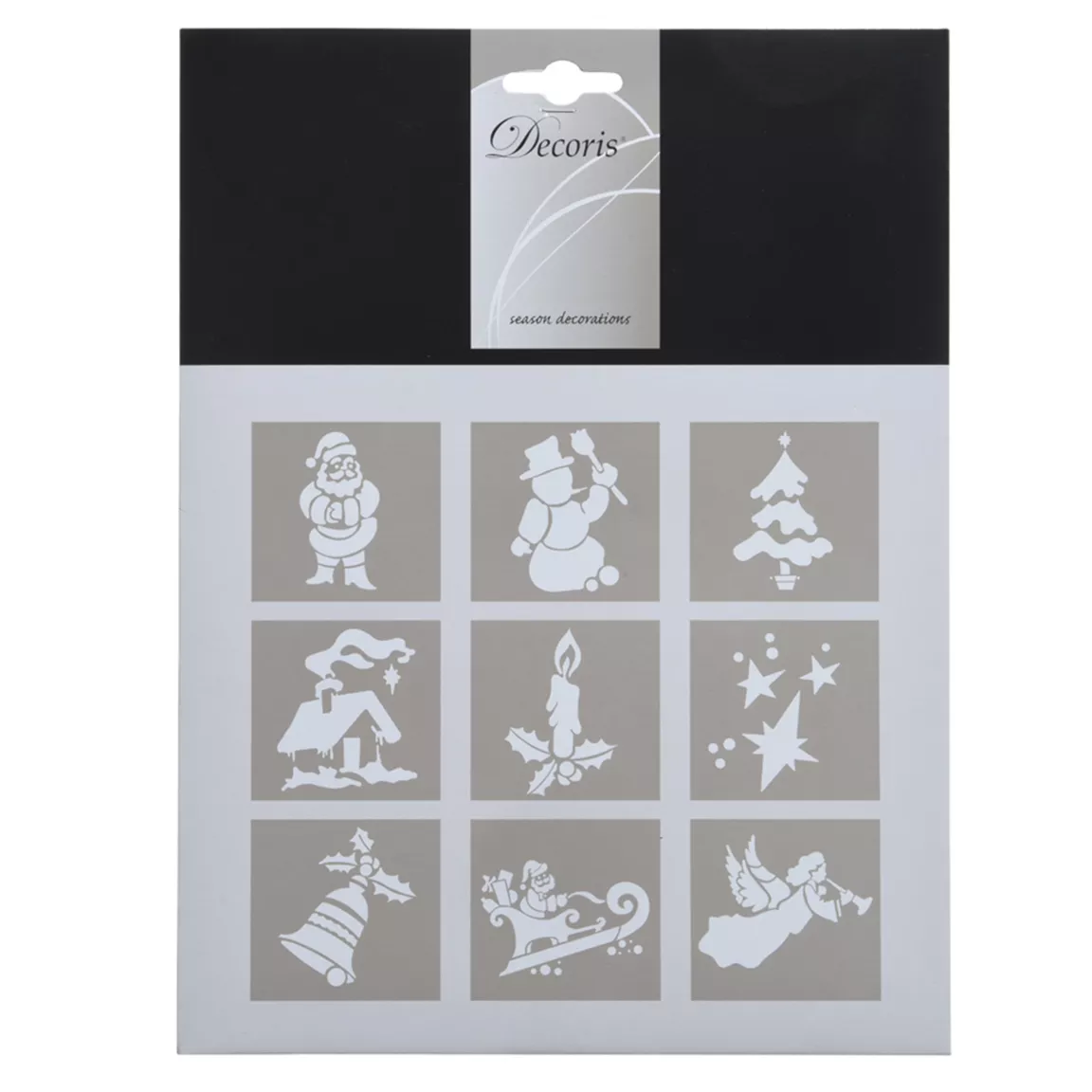 Lot de 9 pochoirs Décors de Noël