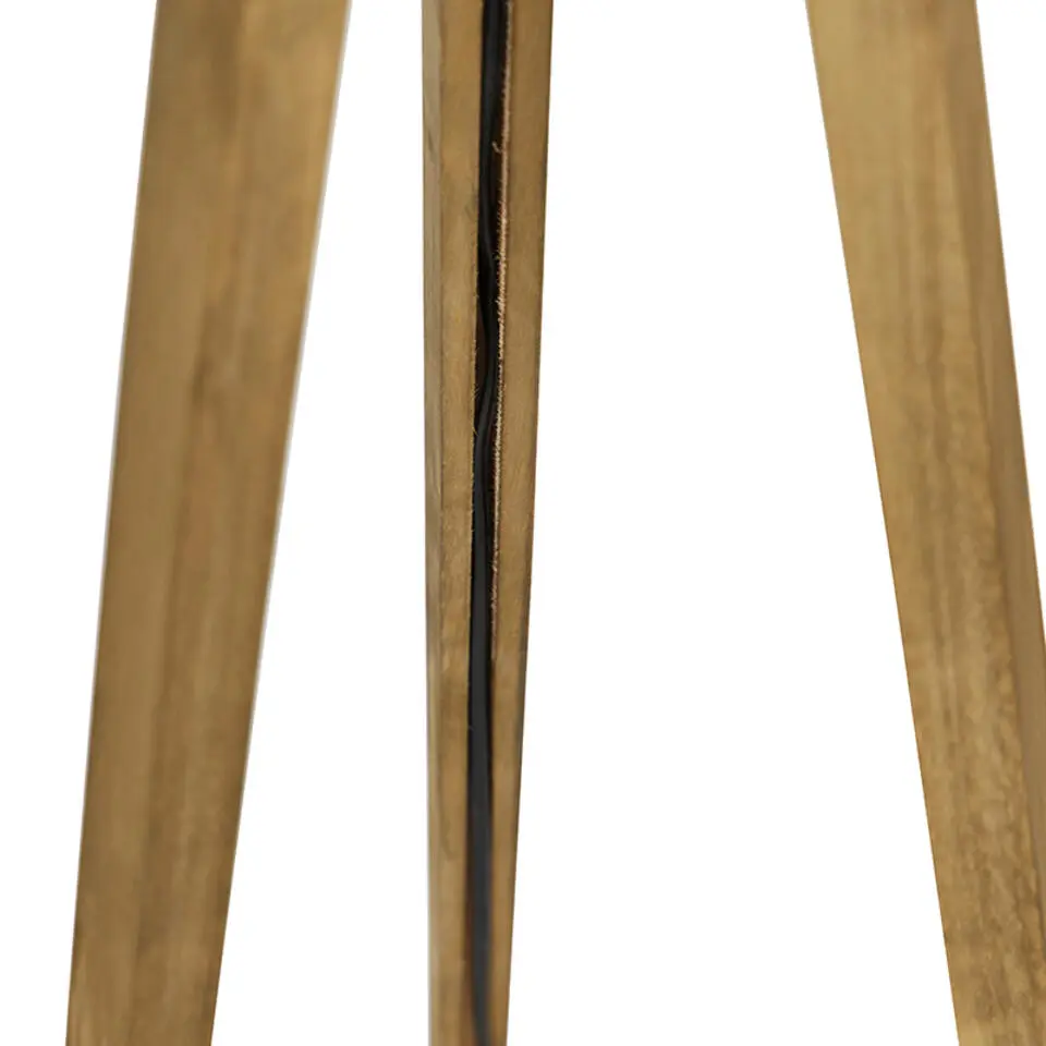 Qazqa vloerlampen tripod_classic bruin e27