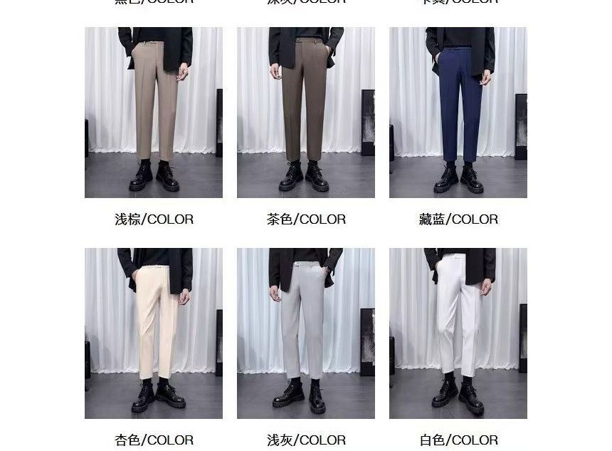 Oakjam - Hoge taille effen rechte broek