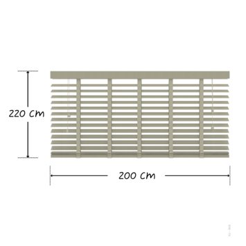 KARWEI houten jaloezie 50 mm leem (kleurnr. 945) 200x220 cm (bxh)