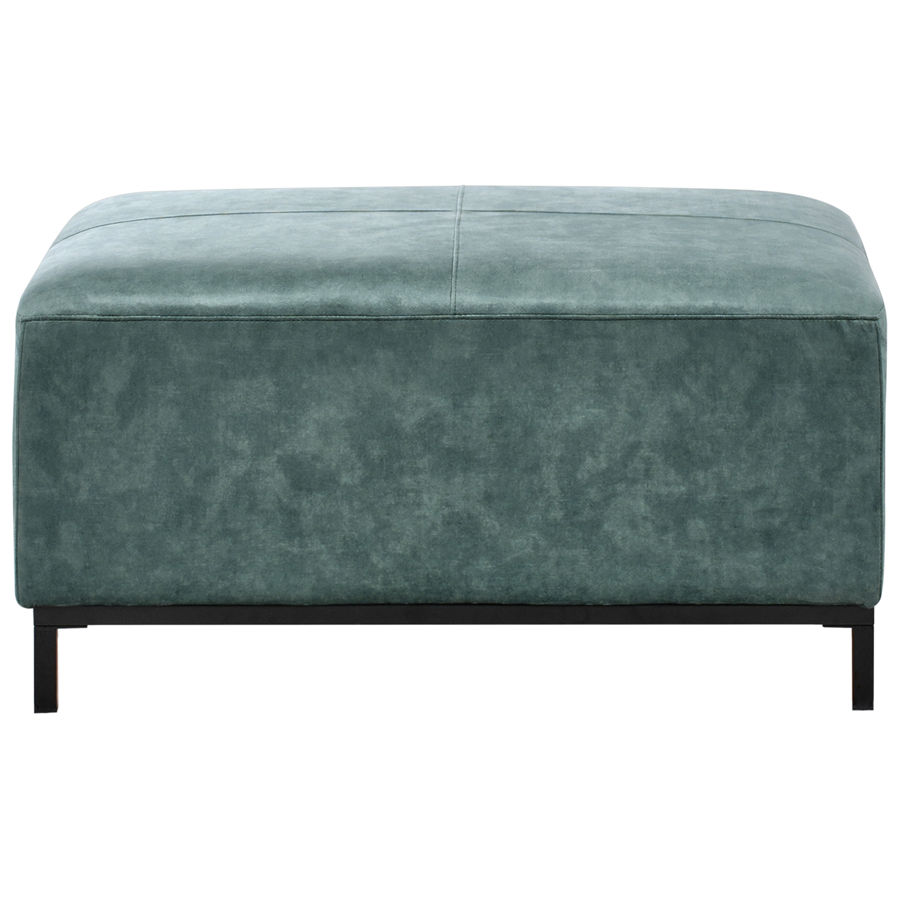 Beliani - OSLO - Ottomaan - Blauwgroen - Fluweel