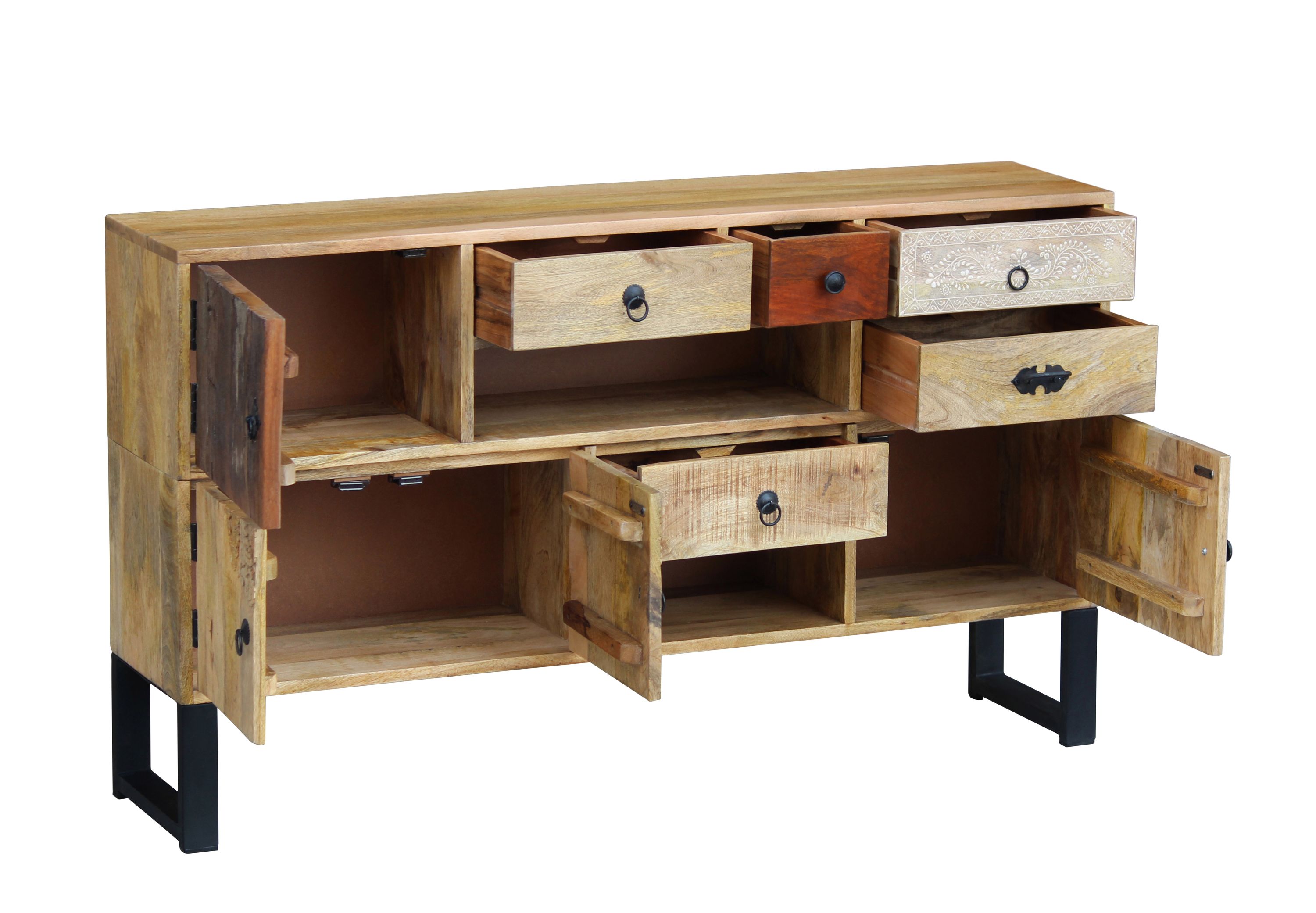 Sideboard Holz Vintage REMI 140 x 80 cm