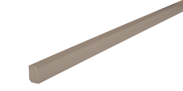 Skureliste plast koksgrå - 15 x 22 x 3000 mm