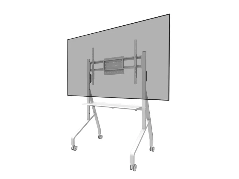 Neomounts Move Go FL50-525WH1 - Vogn med hjul - for fladt panel - låsbar - stål - hvid - skærmstørrelse: 55