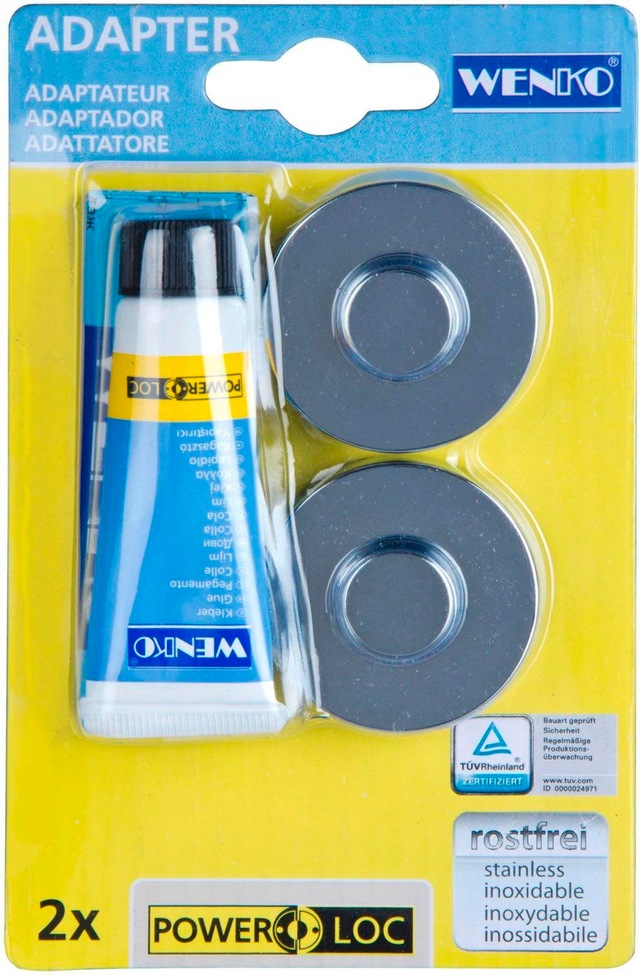 WENKO Wandhalter »Adapter, Power-Loc®, Premium/Classic« mit Spezialkleber