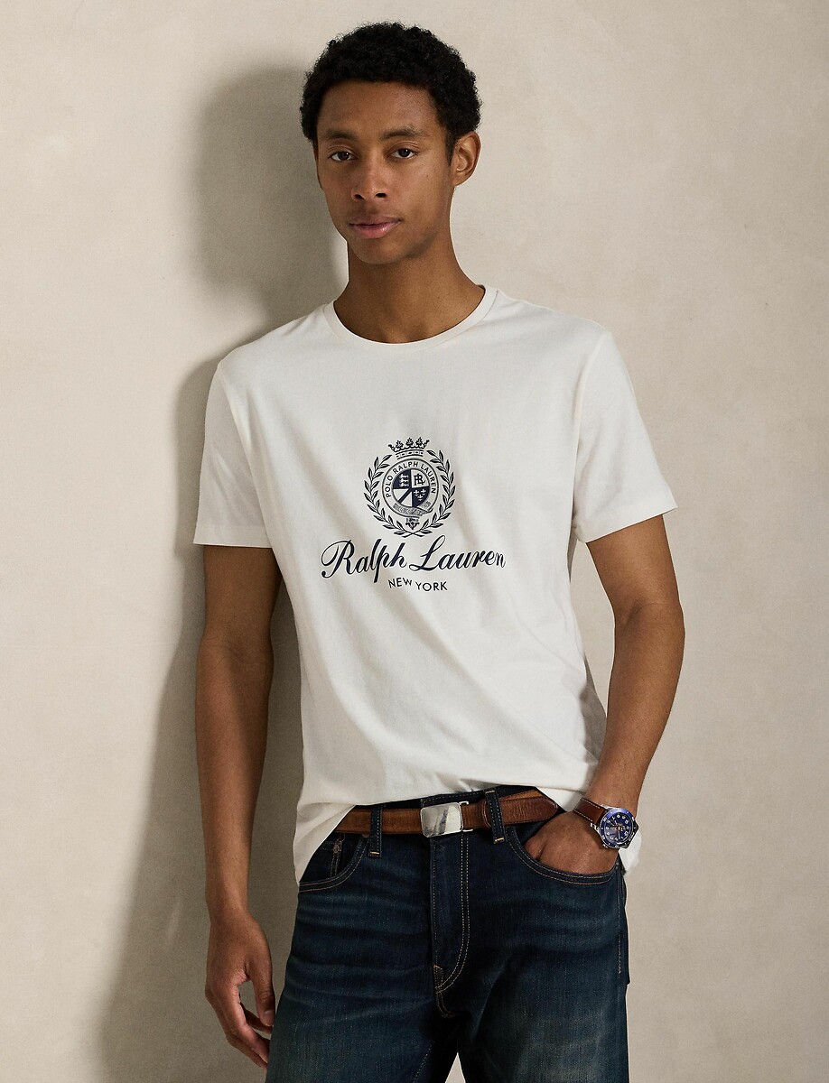 POLO RALPH LAUREN<br>Camiseta de manga comprida com logotipo