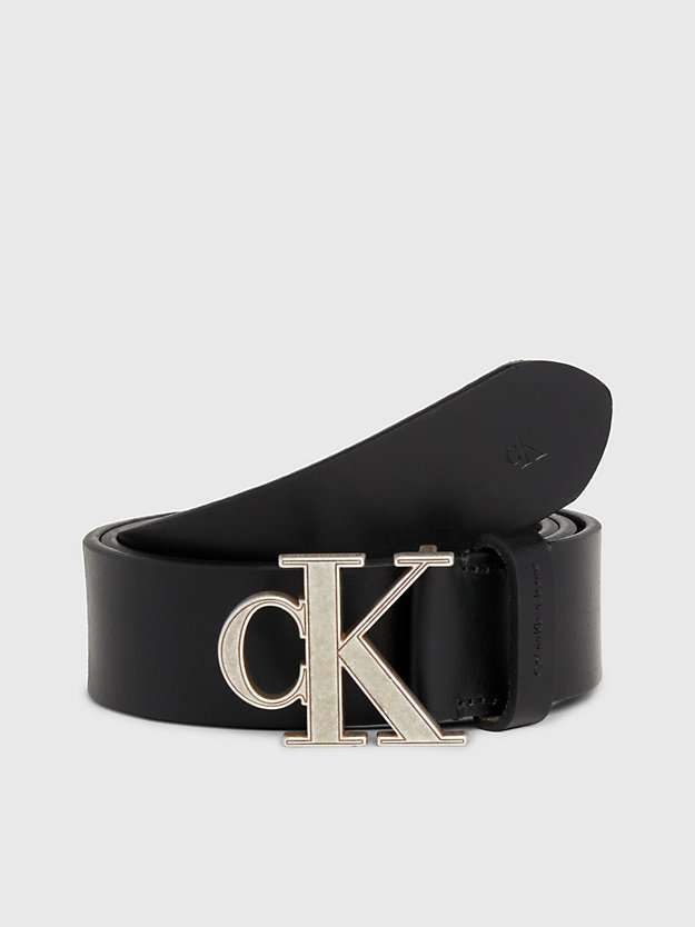 Cinto de couro com logotipo