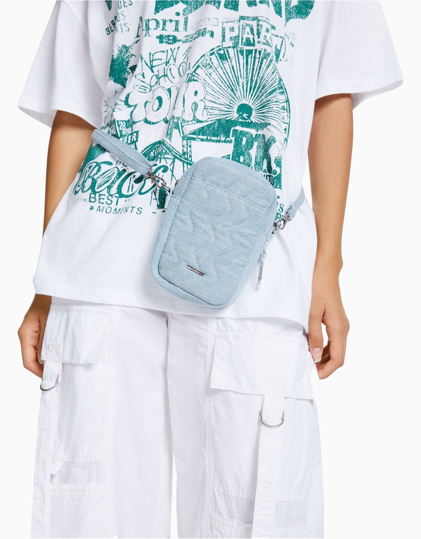 Bolsa de celular em jeans