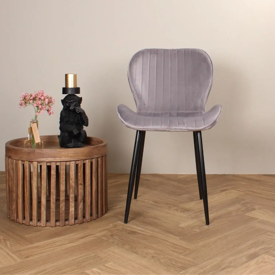 DS4U - Giulia eetkamerstoel velvet grijs