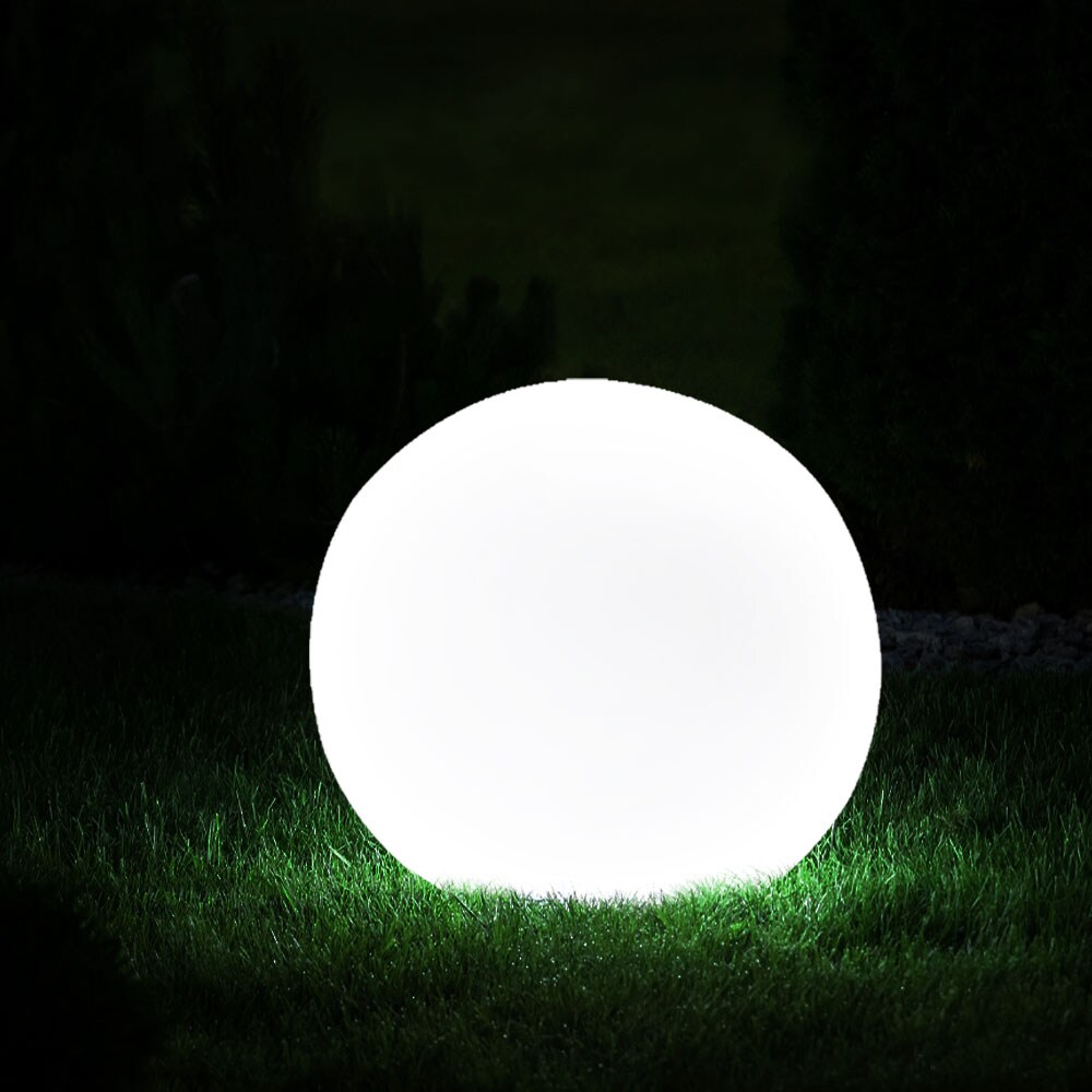 LED Solarleuchte, Kugel, weiß, D 30 cm
