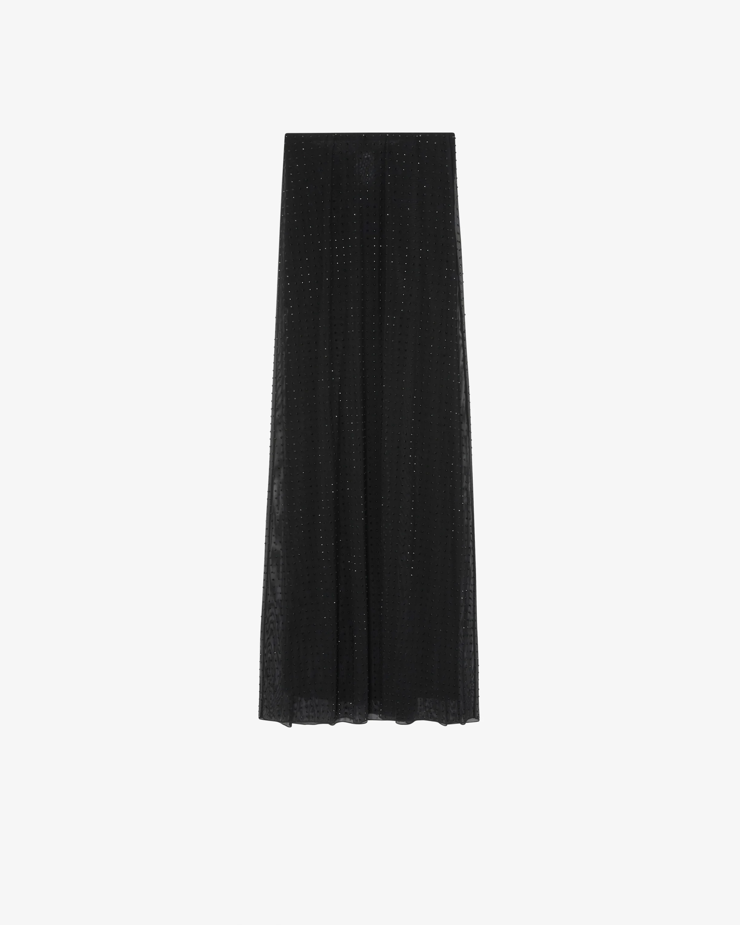Jupe longue avec strass all-over | Noir