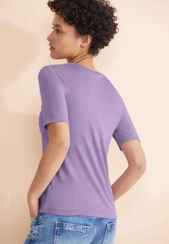 Basic Kurzarmshirt - smell of lavender