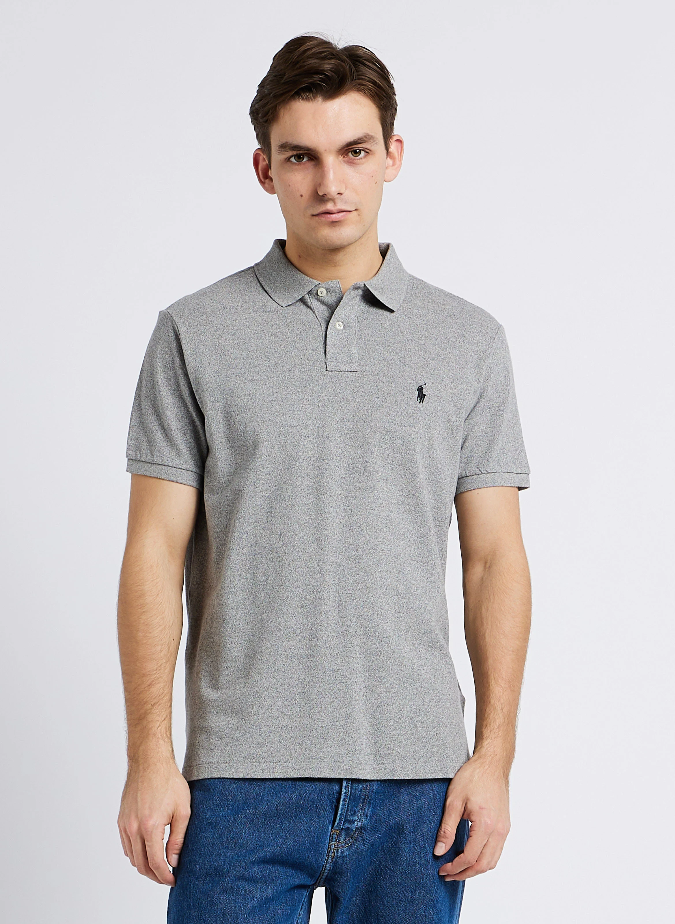 Polo slim-fit en coton | Gris