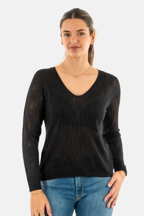 Pull hiver only mella black dtm glitter