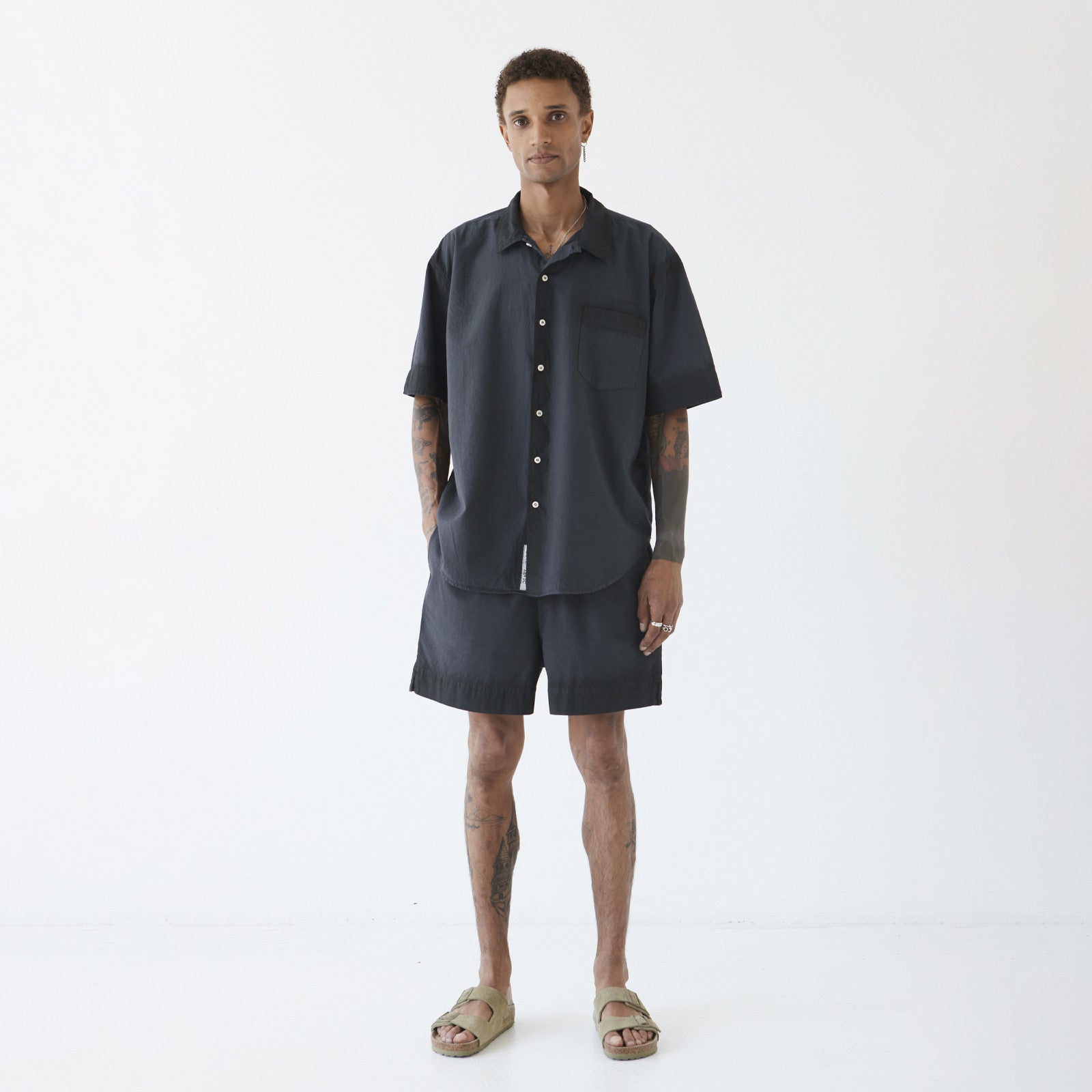 John Shirt shortsleeve washed black