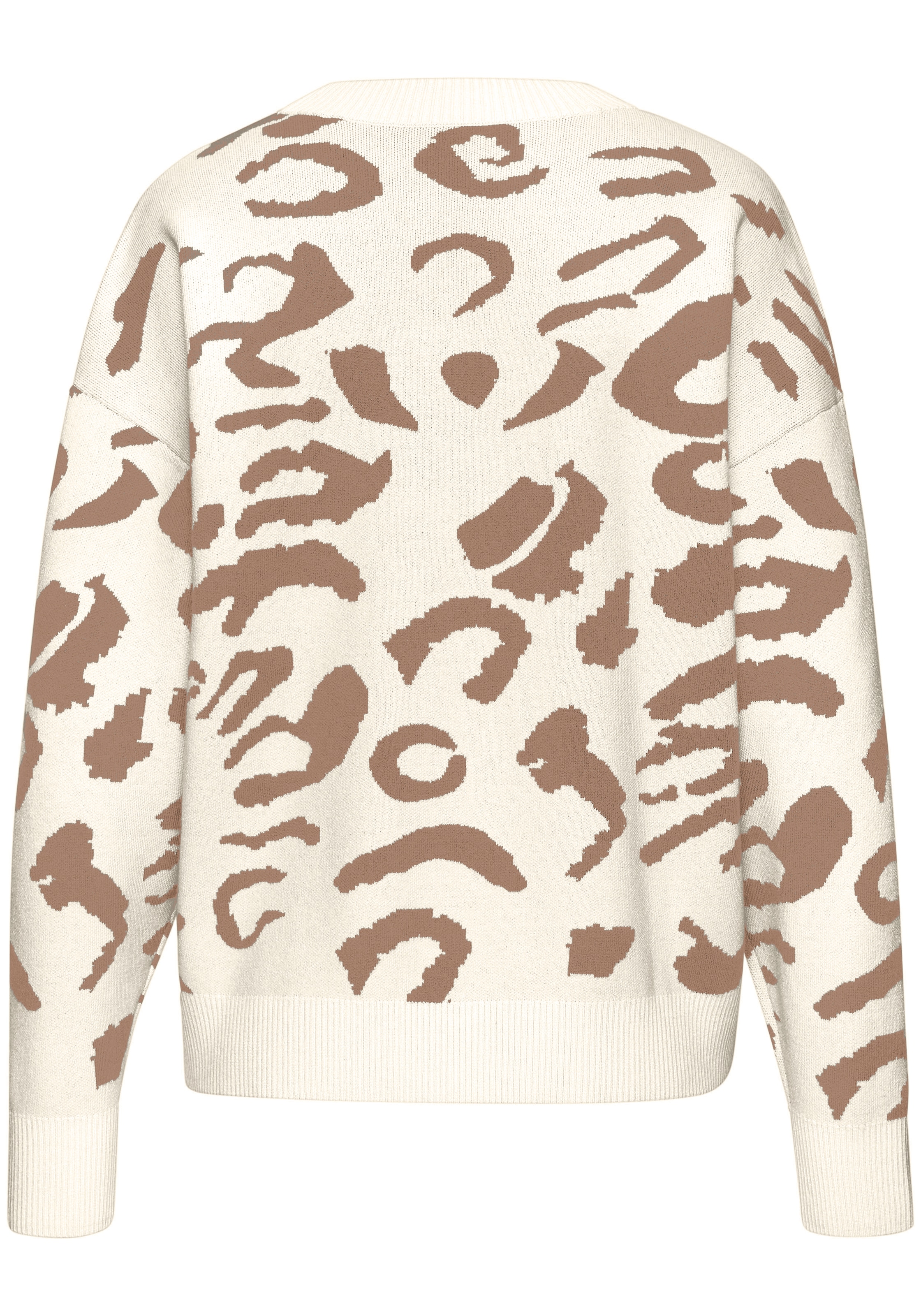LASCANA Jacquardpullover , mit Leomuster, Strickpullover, Animalprint, modisch