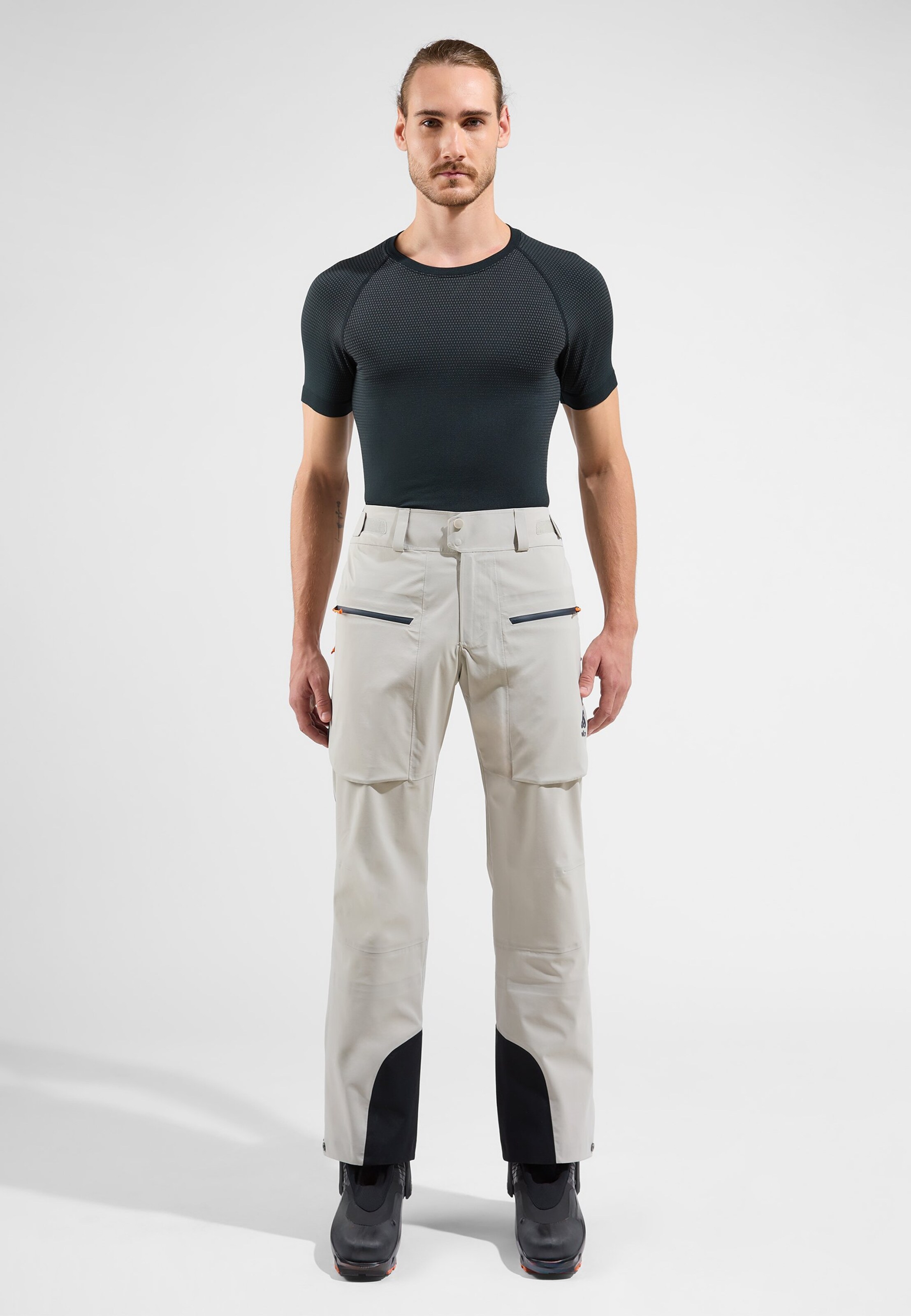 X-Alp 3L Hardshell-Skihose in silver cloud