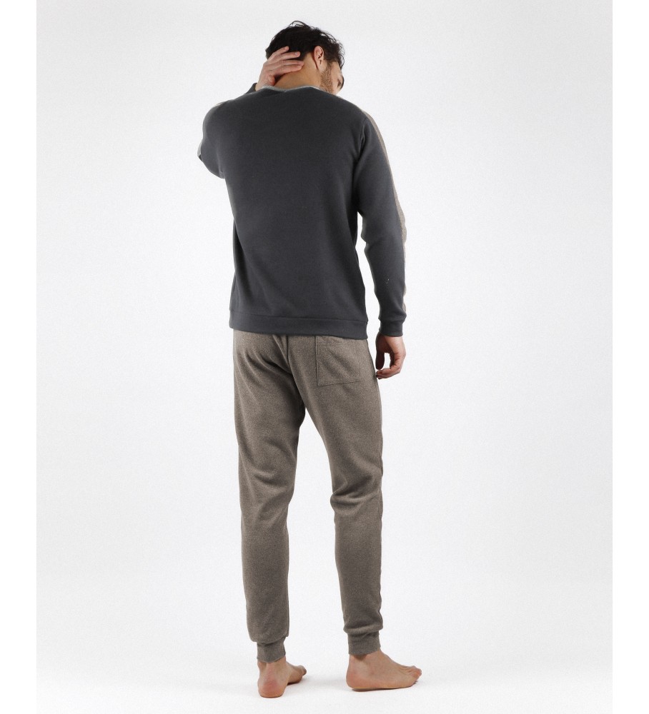 Pijama Admas Cinza Liso