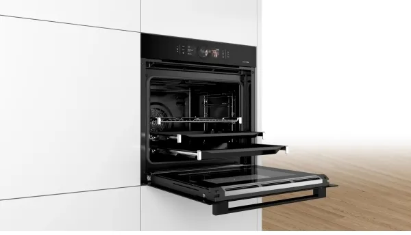Bosch Serie | 8 accent | line HRG8769C7 - Ovn - med dampfunktion - til indbygning - Wi-Fi - niche - bredde: 56 cm - dybde: 55 cm - højde: 58.5 cm - med selv-rengøring - Klasse A - carbon-sort