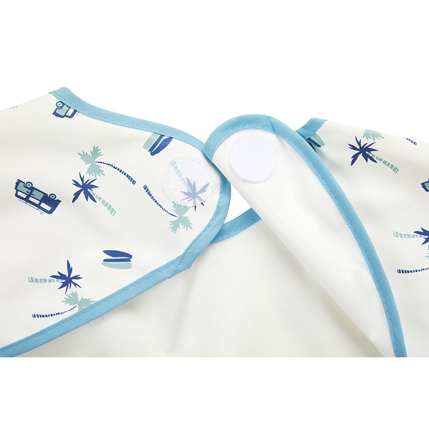 Bavoir tablier imprimé fantaisie van - Bleu
