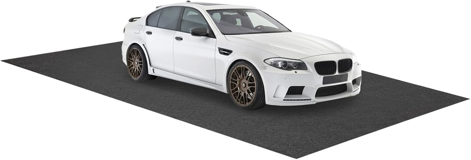 COSTWAY Garage Bodenmatte, 600 x 220 cm Auto Ölauffangmatte, Ölmatte rutschfest & wasserdicht & wiederverwendbar, Garagenmatte Antirutschmatte mit doppelseitigem Klebeband für Werkstatt, Garage