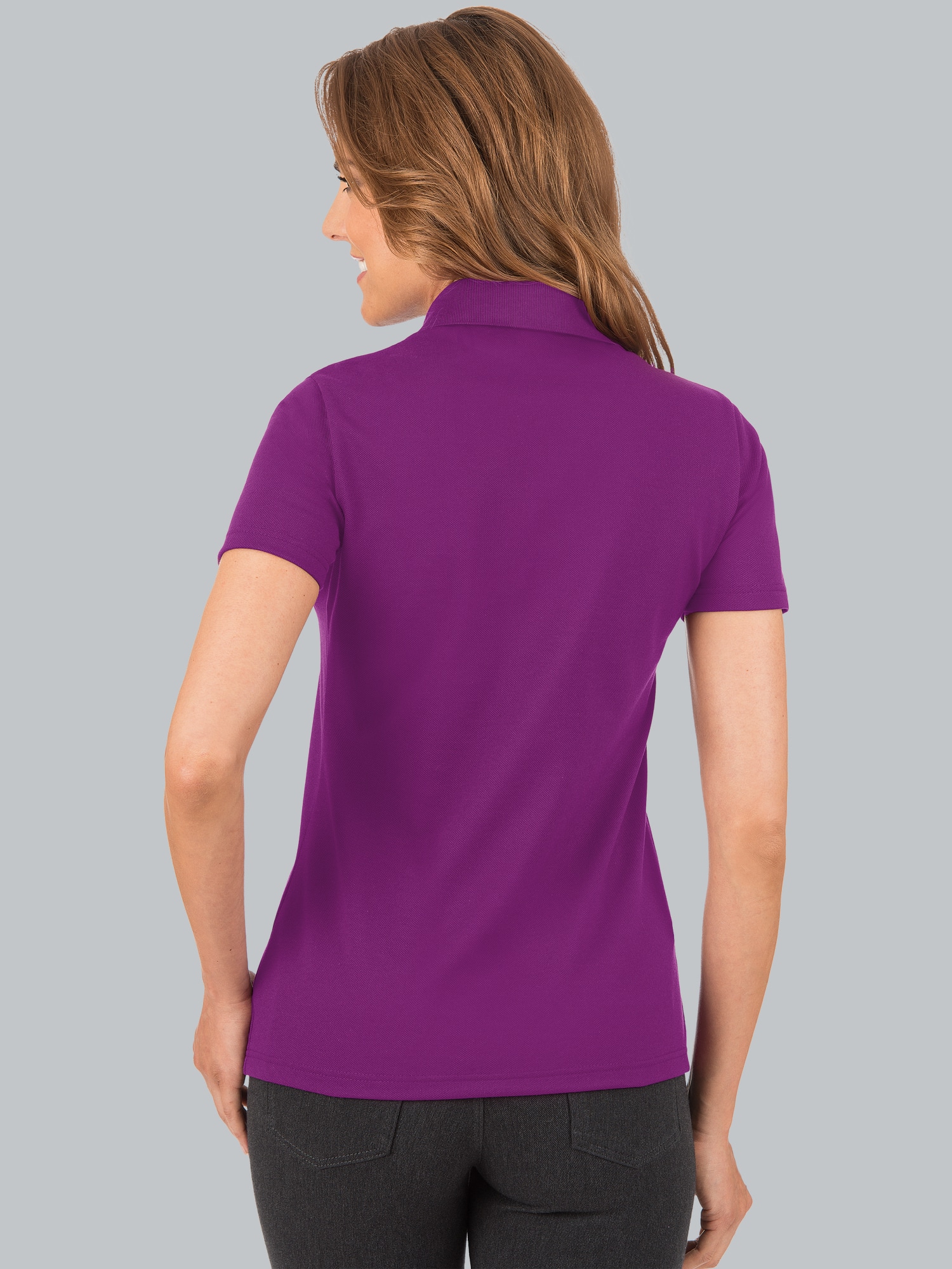 Poloshirt aus Baumwolle Brombeer