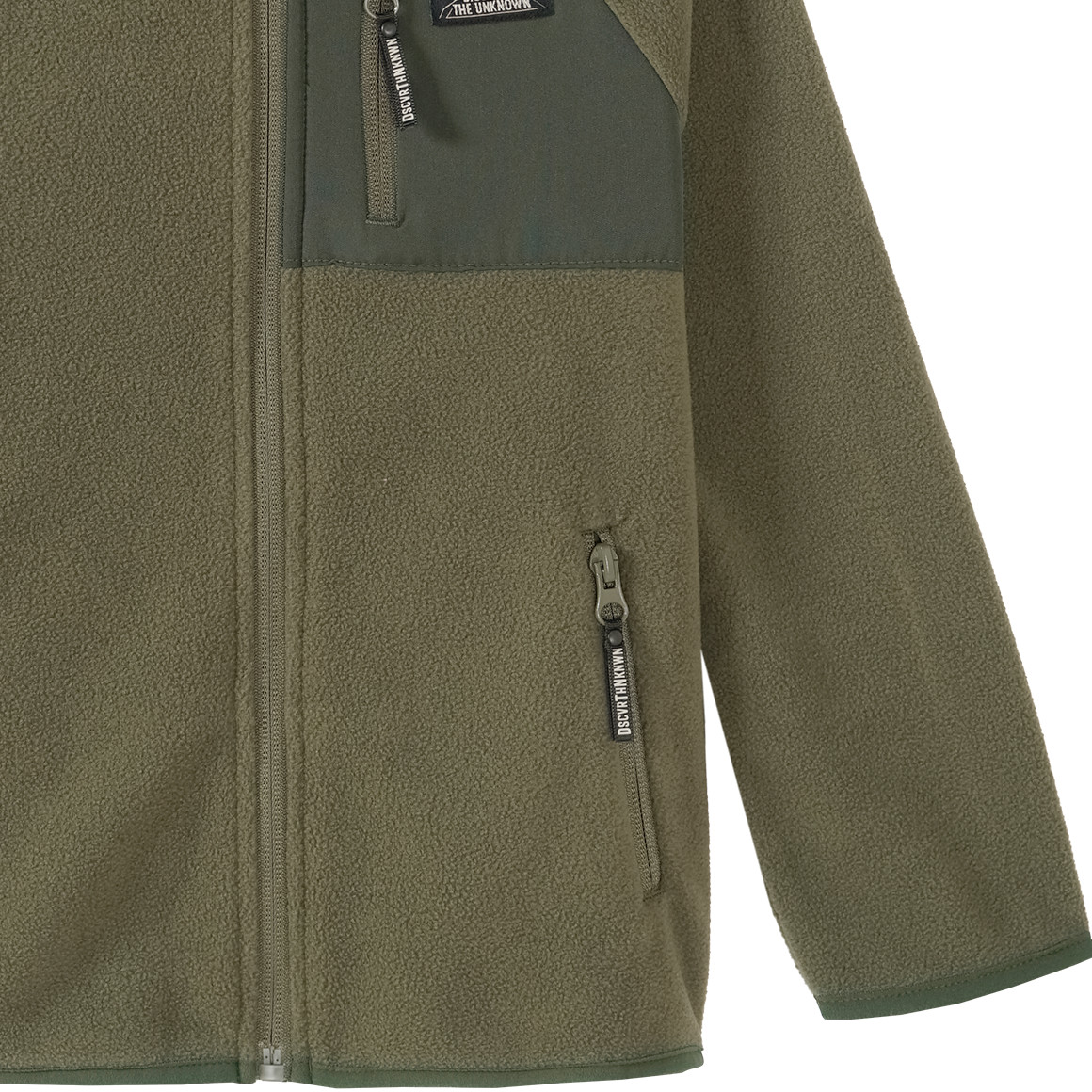 Topolino Kinder Fleecejacke mit Kapuze dunkeloliv
