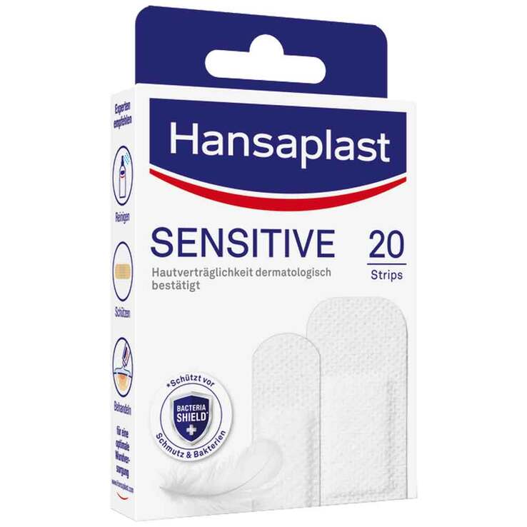 Hansaplast Sensitive Pflaster hypoallergen Strips, 20 St