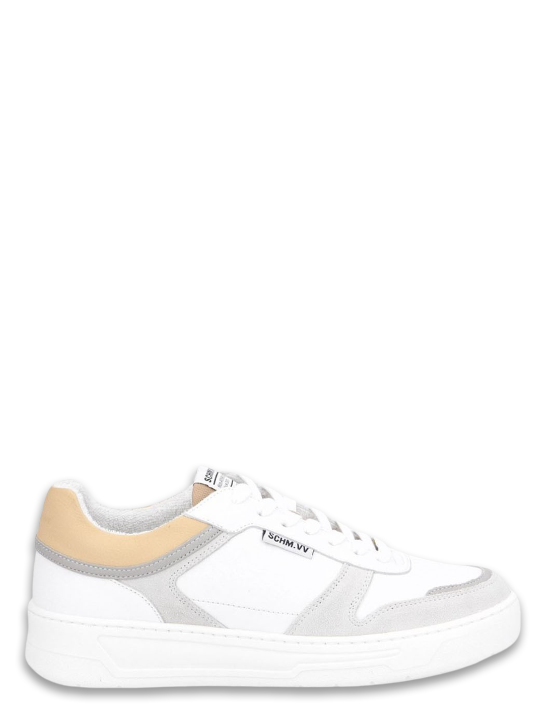 schmoove Baskets de ville homme smatch sneaker cuir blanc/gris/beige