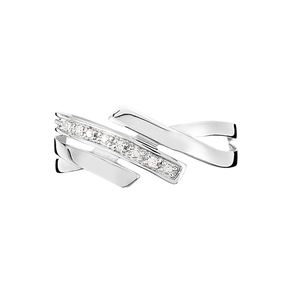 Bague Nermine Or Blanc Diamant